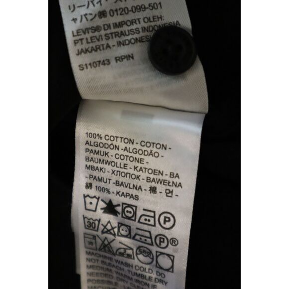 Levi's Men's Sz 2XL Black S/S Classic One-Pocket Standard Fit Button-Up Shirt - Picture 4 of 9
